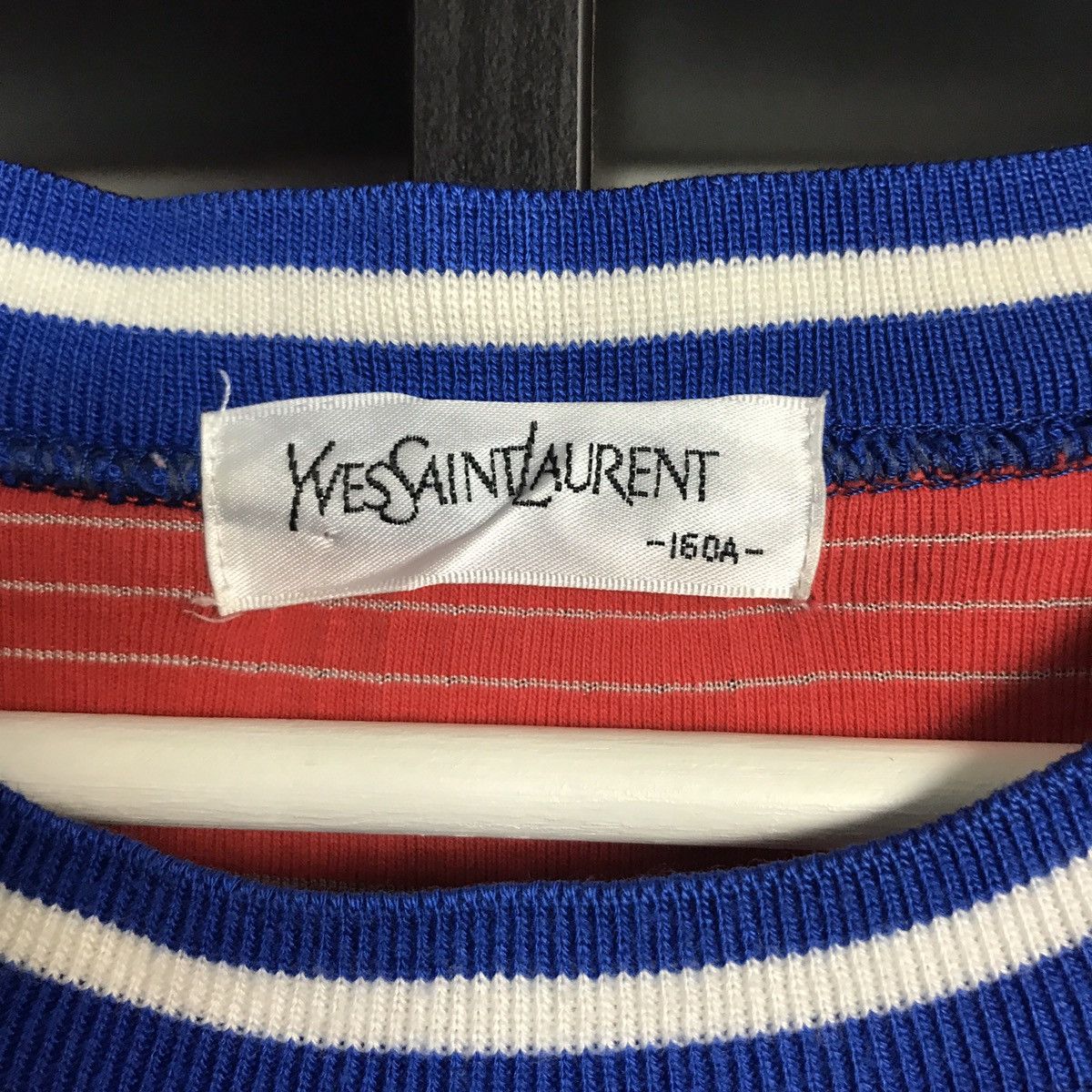 Vintage × Yves Saint Laurent Vintage Yves Saint Laurent Rainbow Logo Tshirt Size US L / EU 52-54 / 3 - 3 Thumbnail