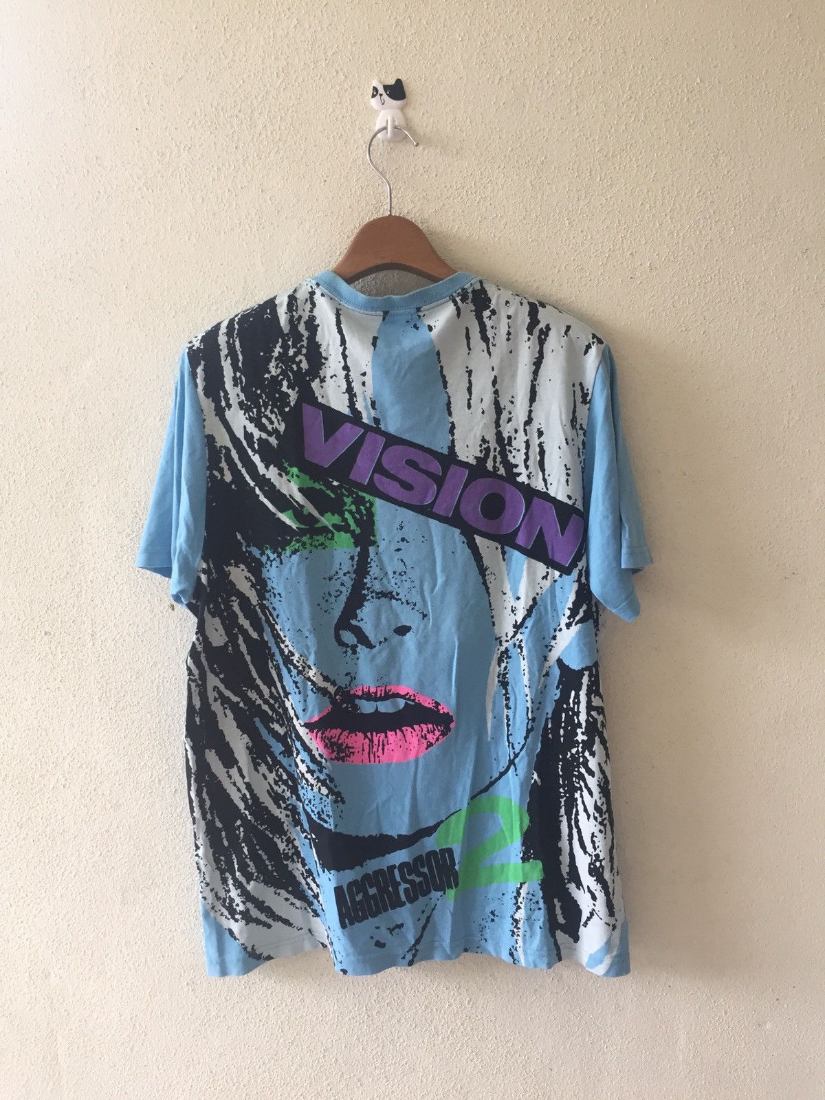 Vision Streetwear × Welcome Skateboards Rare Vision Streetwear Aggressor Skateboard Overprint Tees Size US L / EU 52-54 / 3 - 1 Thumbnail
