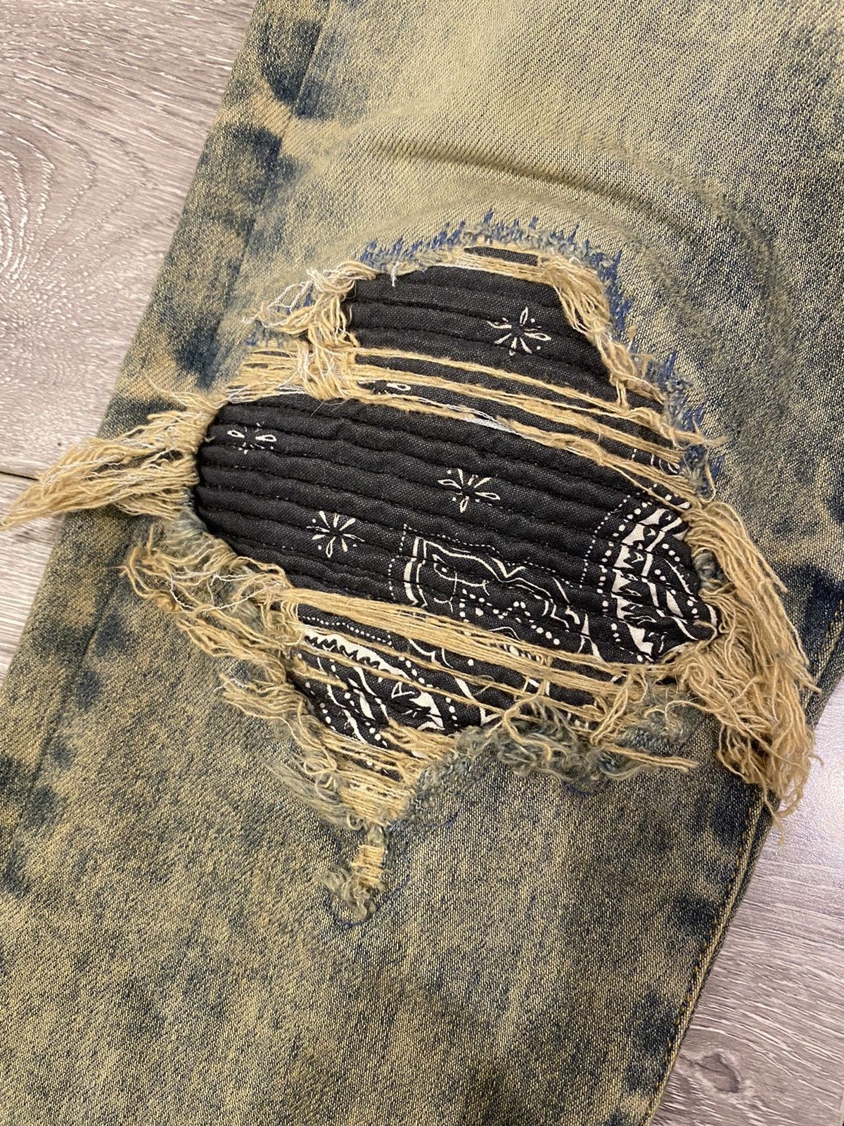 Amiri Amiri Dirty Indigo Bandana MX1 Jeans Grailed