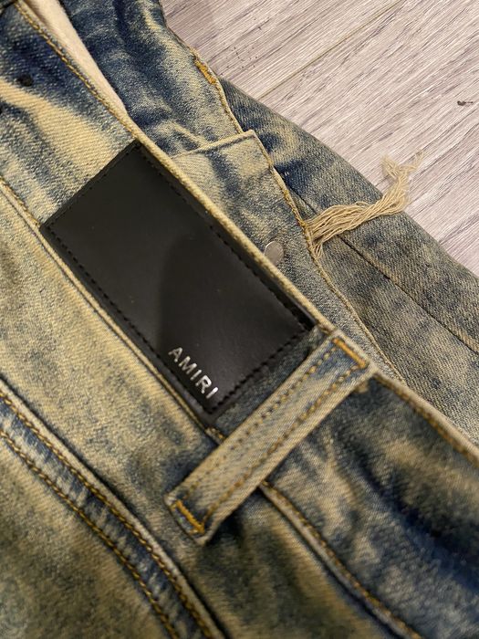 Amiri Amiri Dirty Indigo Bandana MX1 Jeans Grailed