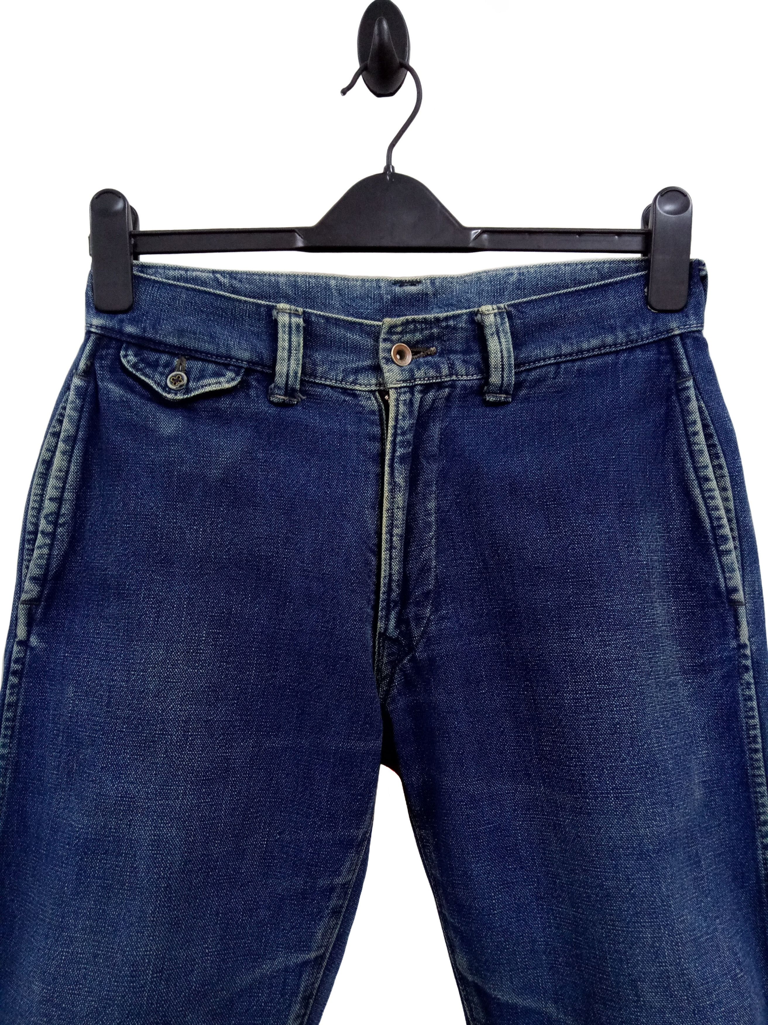 45rpm 🔥🔥🔥45RPM Natural Indigo Dyed Denim Jeans Rare Design Size US 28 / EU 44 - 8 Thumbnail