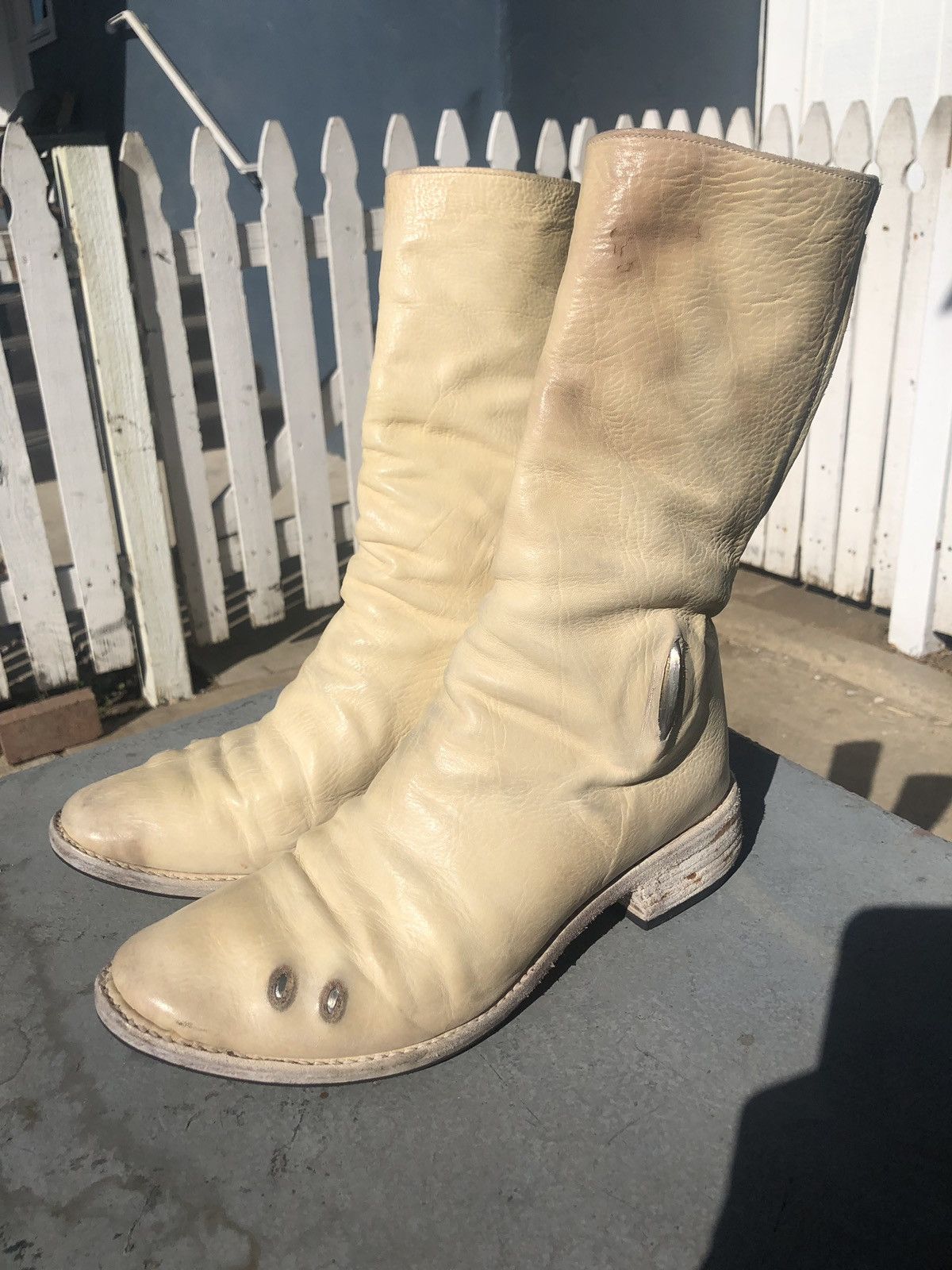 Carol Christian Poell Titanium Prosthetic Boots [White] | Grailed