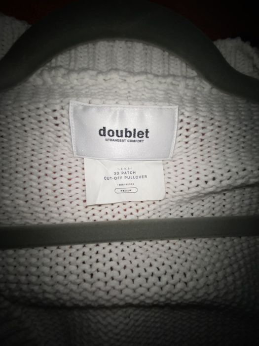 Doublet Doublet 3D Patch Cut-Off Sweater | Grailed