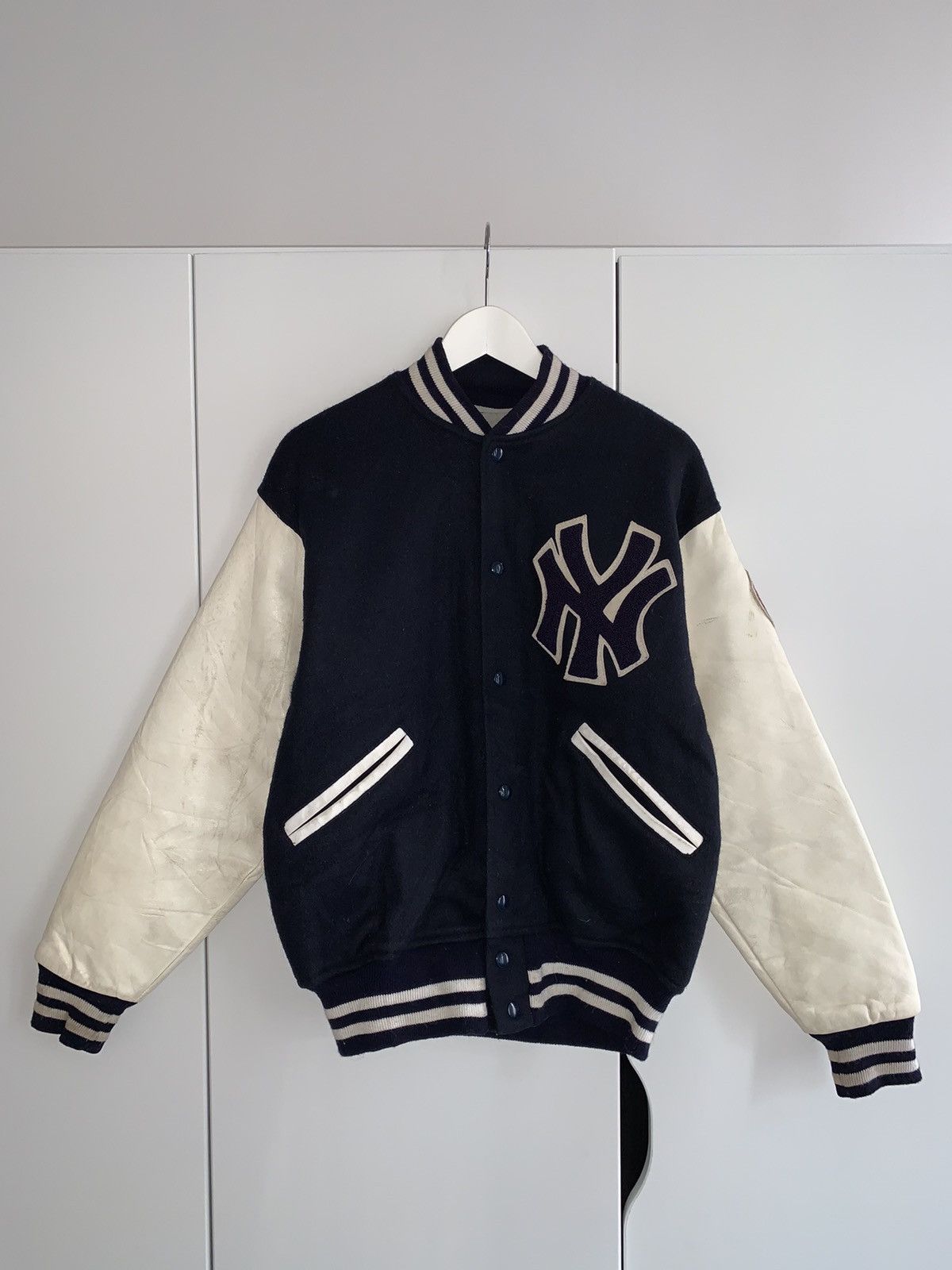 Yankees Leather Jacket | Grailed