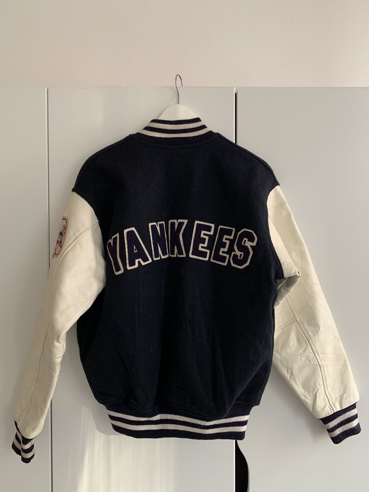 New York Yankees New York Yankees Varsity Jacket Wool Leather Embroidered Size US M / EU 48-50 / 2 - 2 Thumbnail