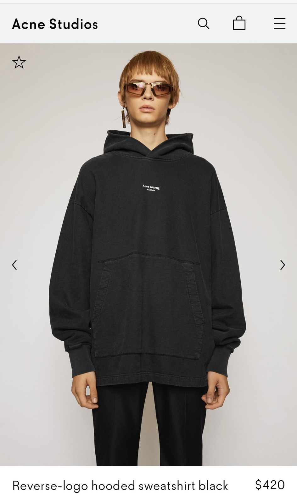 Acne reverse logo sweatshirt hotsell