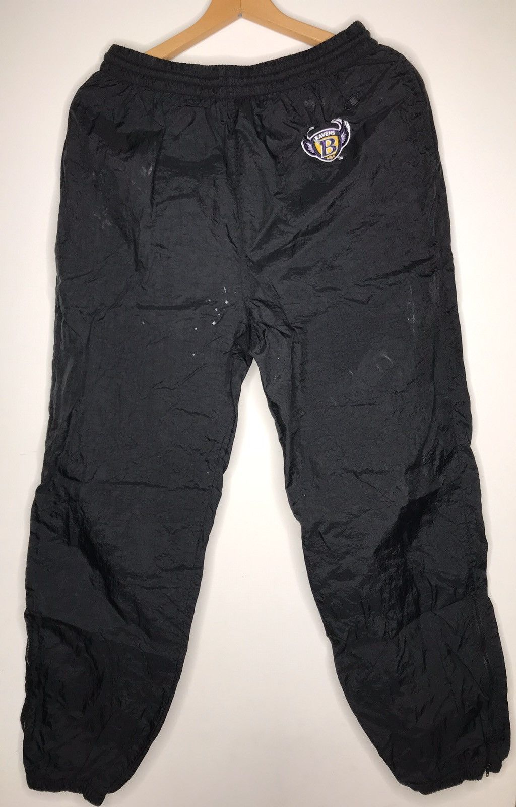 Champion × NFL Vintage 90s Baltimore Ravens Champion Nylon Jogger Pants Size US 33 - 1 Thumbnail