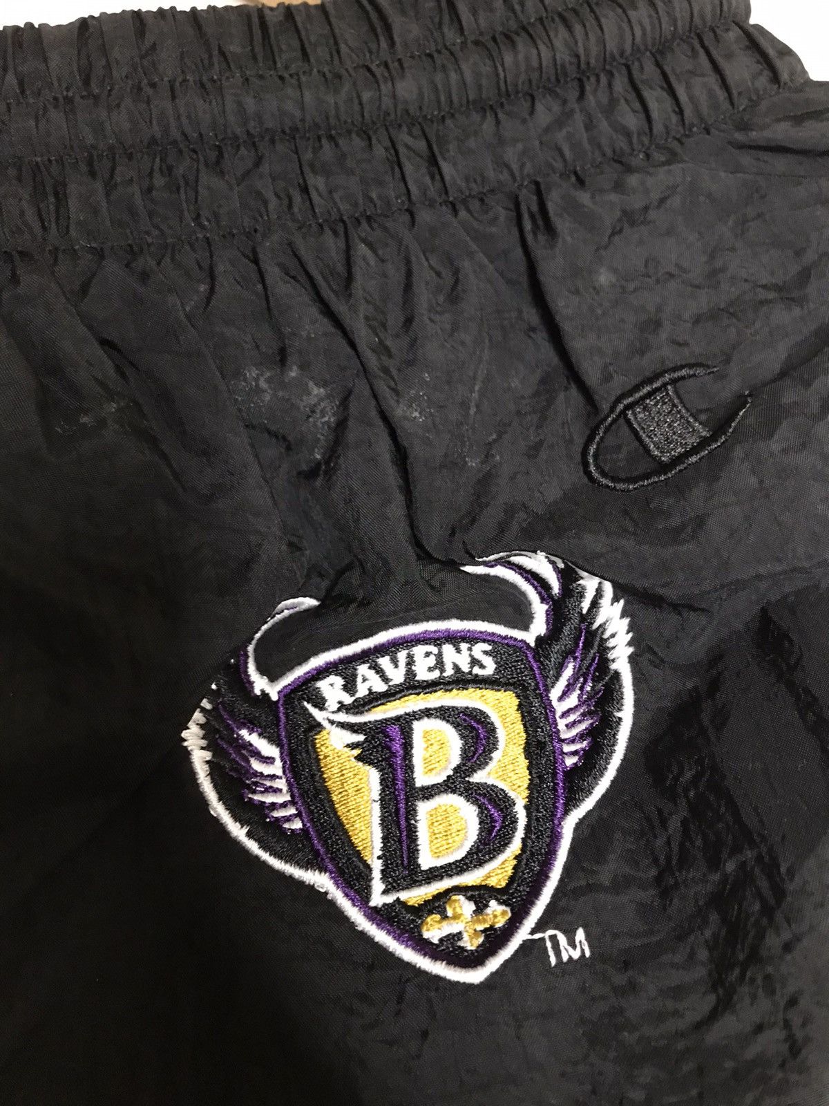 Champion × NFL Vintage 90s Baltimore Ravens Champion Nylon Jogger Pants Size US 33 - 6 Thumbnail