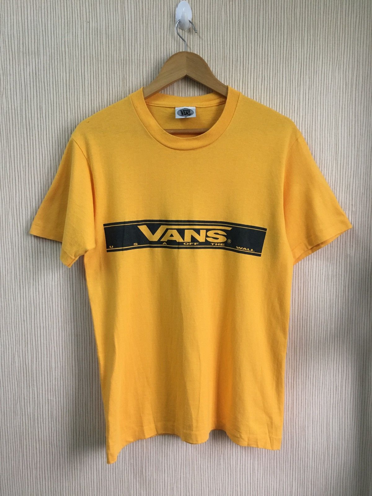 Vintage Vans Off The Wall 90s Spell Out Big Logo Skateboard
