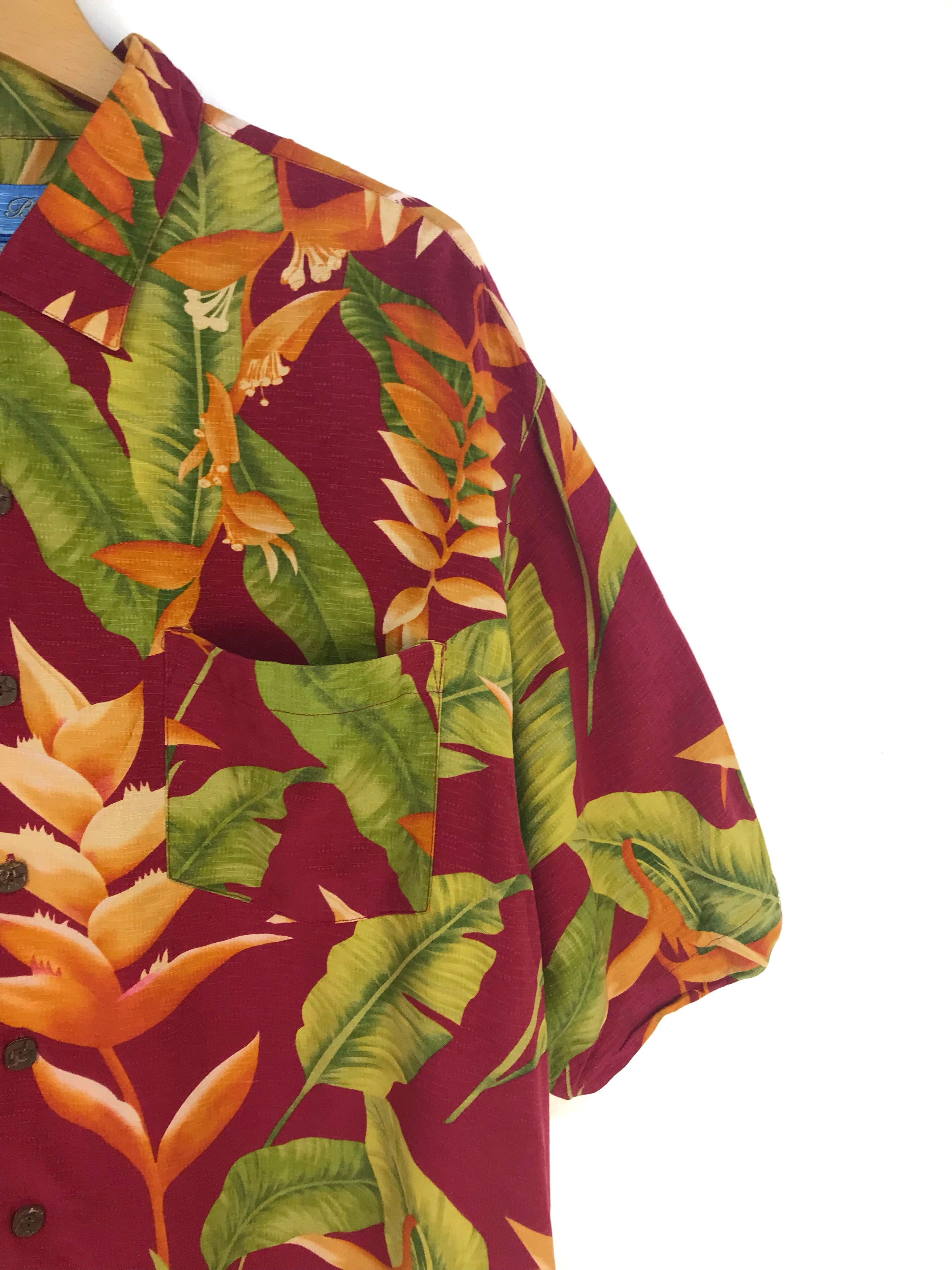 Vintage Vintage Bermuda Bay Flowers Florals Hawaiian Shirt Size US L / EU 52-54 / 3 - 3 Thumbnail