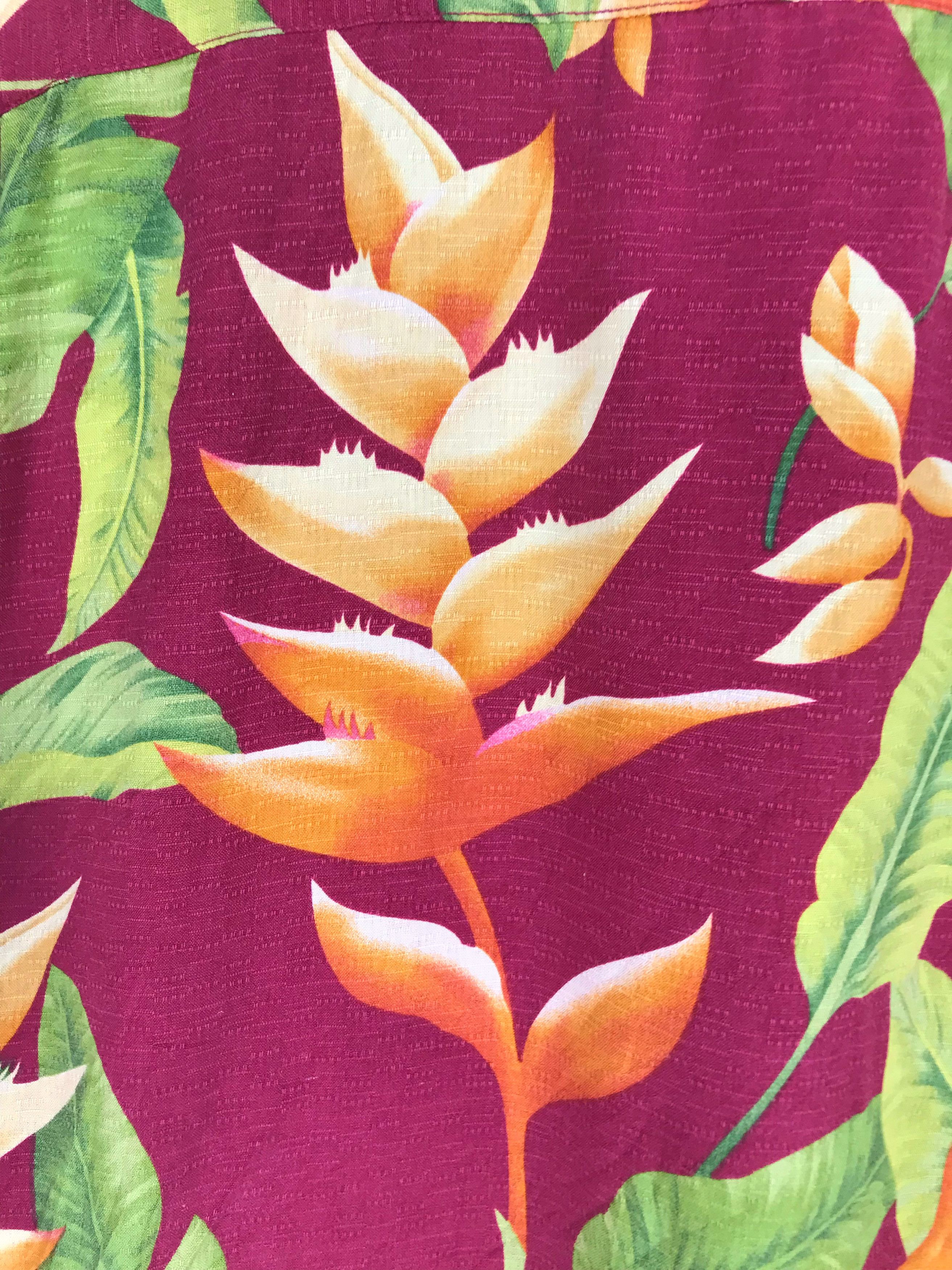 Vintage Vintage Bermuda Bay Flowers Florals Hawaiian Shirt Size US L / EU 52-54 / 3 - 9 Thumbnail