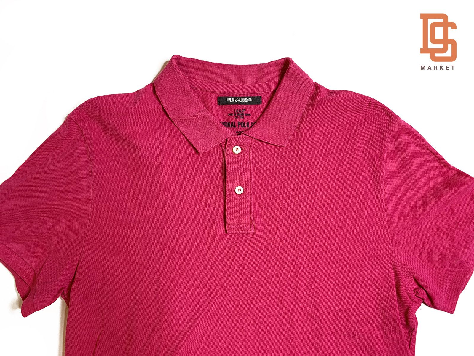 H&M H&M SHORT SLEEVE POLO HOT PINK L.O.G.G. SHIRT Size US L / EU 52-54 / 3 - 2 Thumbnail