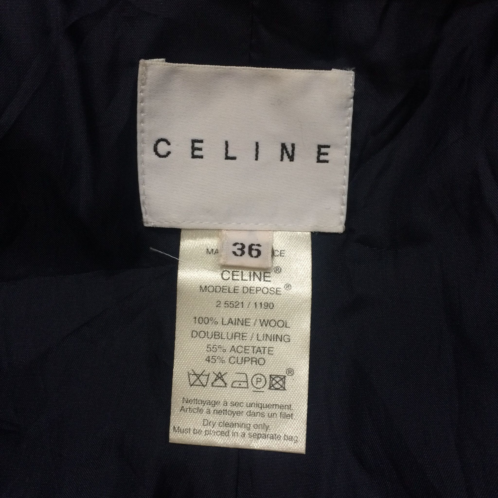 Celine CELINE Paris Wool Coat Winter Jacket Italy Luxury Designer Size XS / US 0-2 / IT 36-38 - 4 Thumbnail