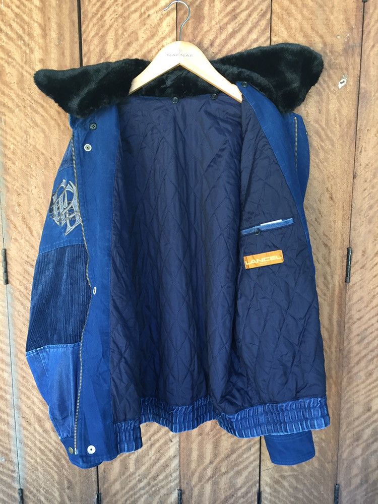 Lancel Lancel cudroy and denim bomber fur neck jacket Size US L / EU 52-54 / 3 - 5 Thumbnail