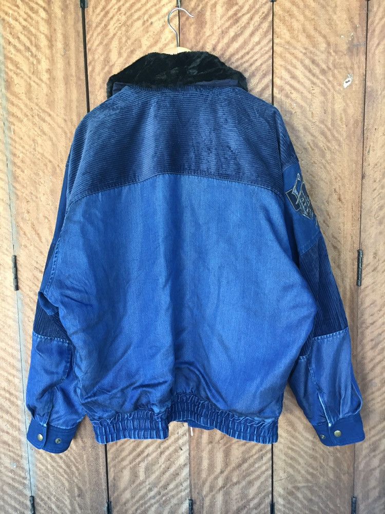 Lancel Lancel cudroy and denim bomber fur neck jacket Size US L / EU 52-54 / 3 - 4 Thumbnail