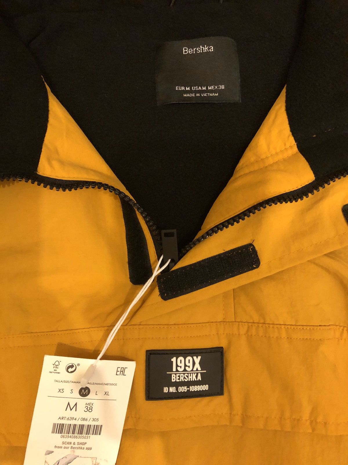 Bershka yellow puffer jacket clearance