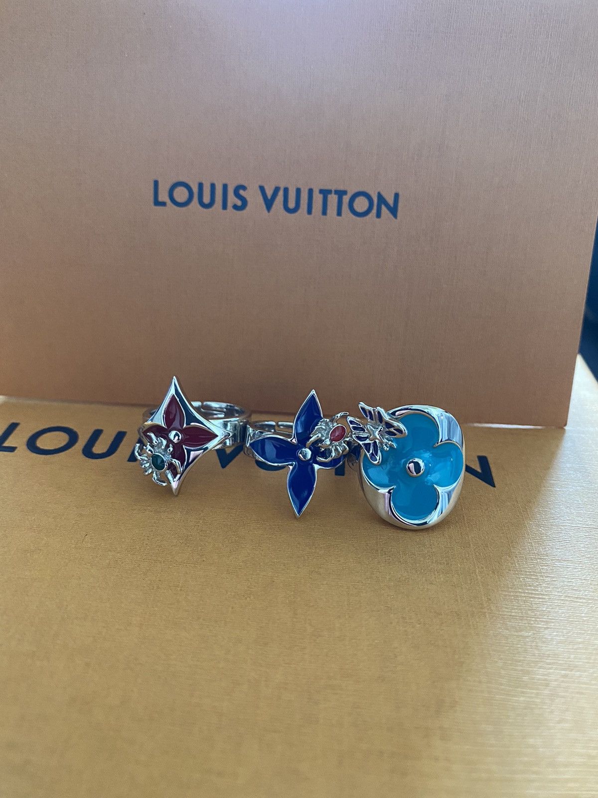 Louis Vuitton, Jewelry, Louis Vuitton Ring 4piece Set Berg 4lv Fairy Tail  Mp2452 M Size 4 Spider Pap