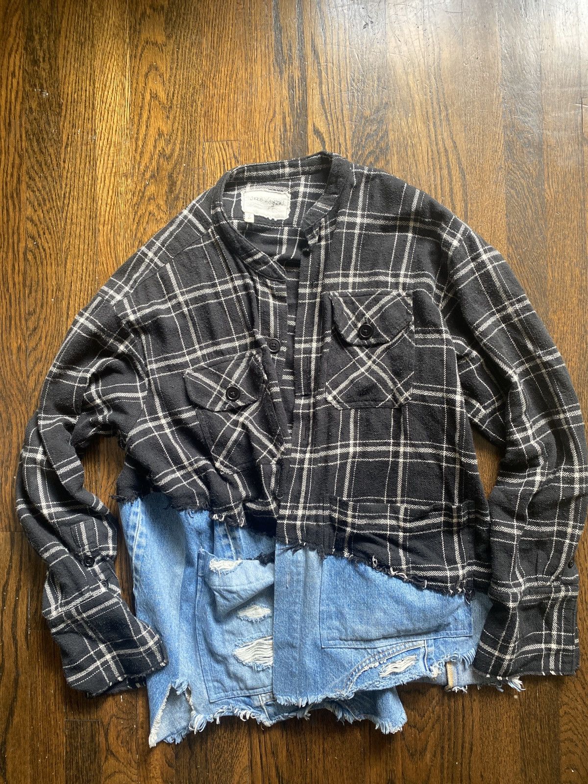 GREG LAUREN 50/50 boxy-fit shirt