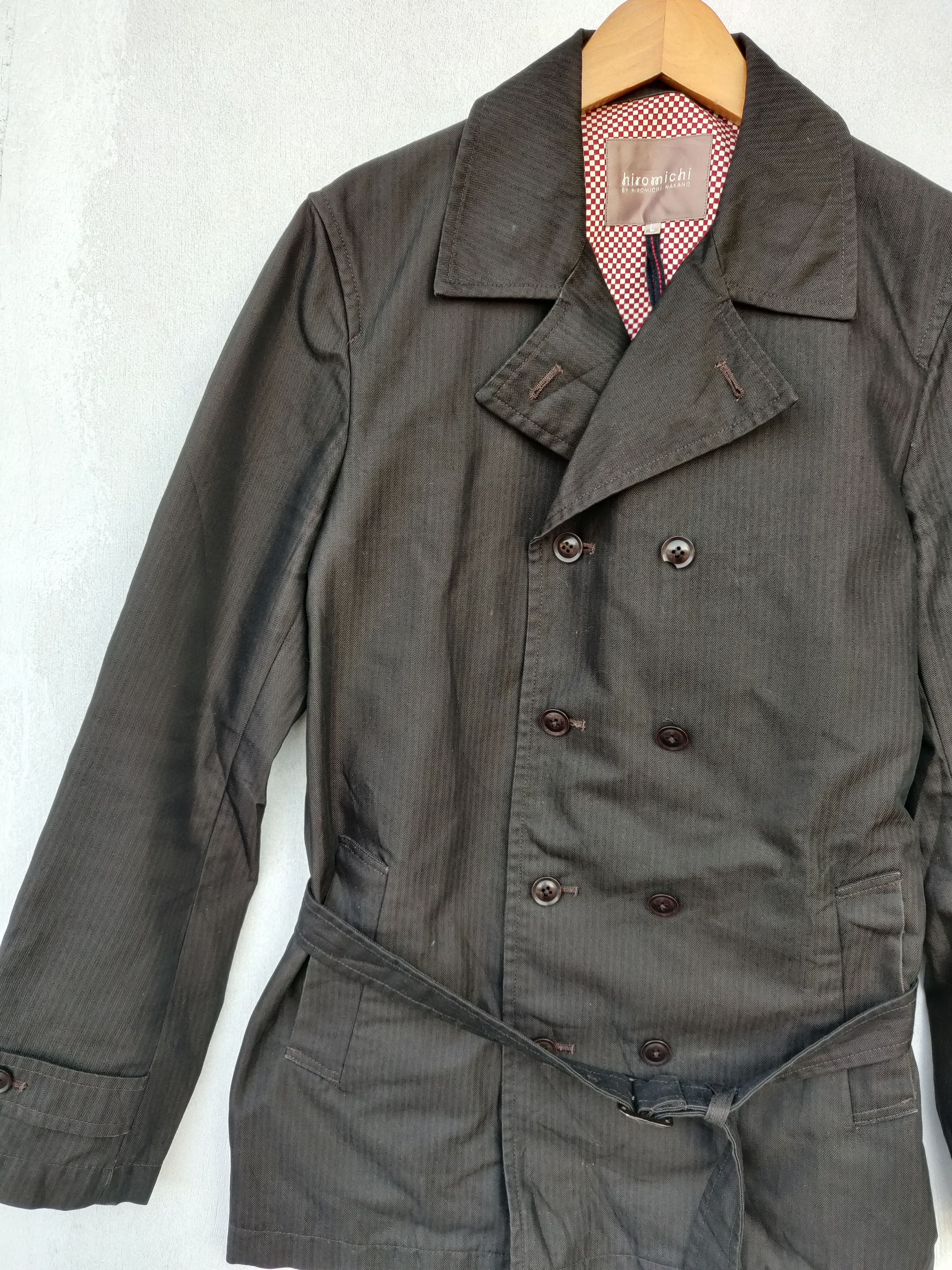 Designer × Japanese Brand × Vintage Hiromichi Nakano Double Breasted Trench Coat Size US L / EU 52-54 / 3 - 10 Thumbnail