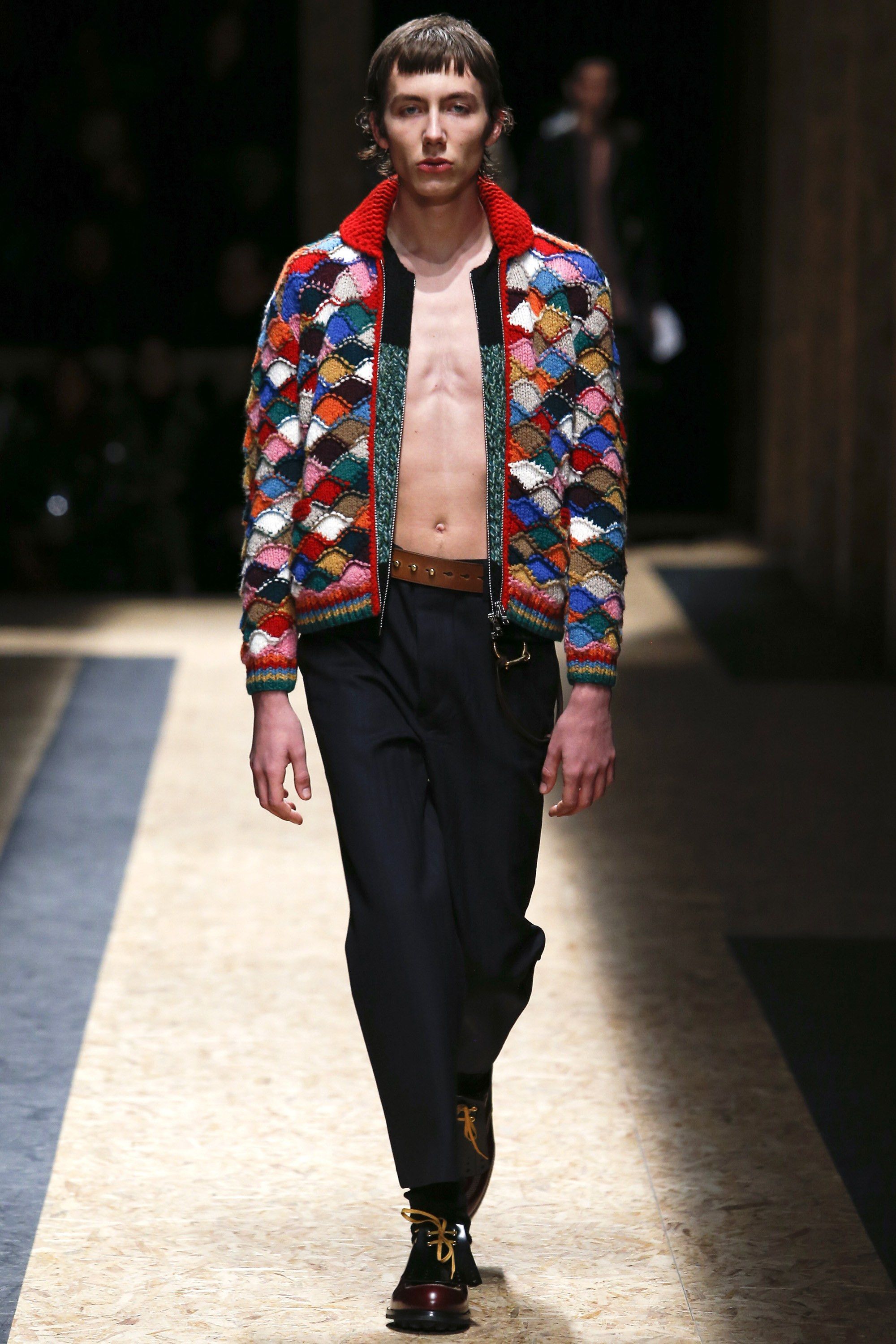 Prada Prada 2016 F/W Intarisa Shetland wool knit sweater | Grailed