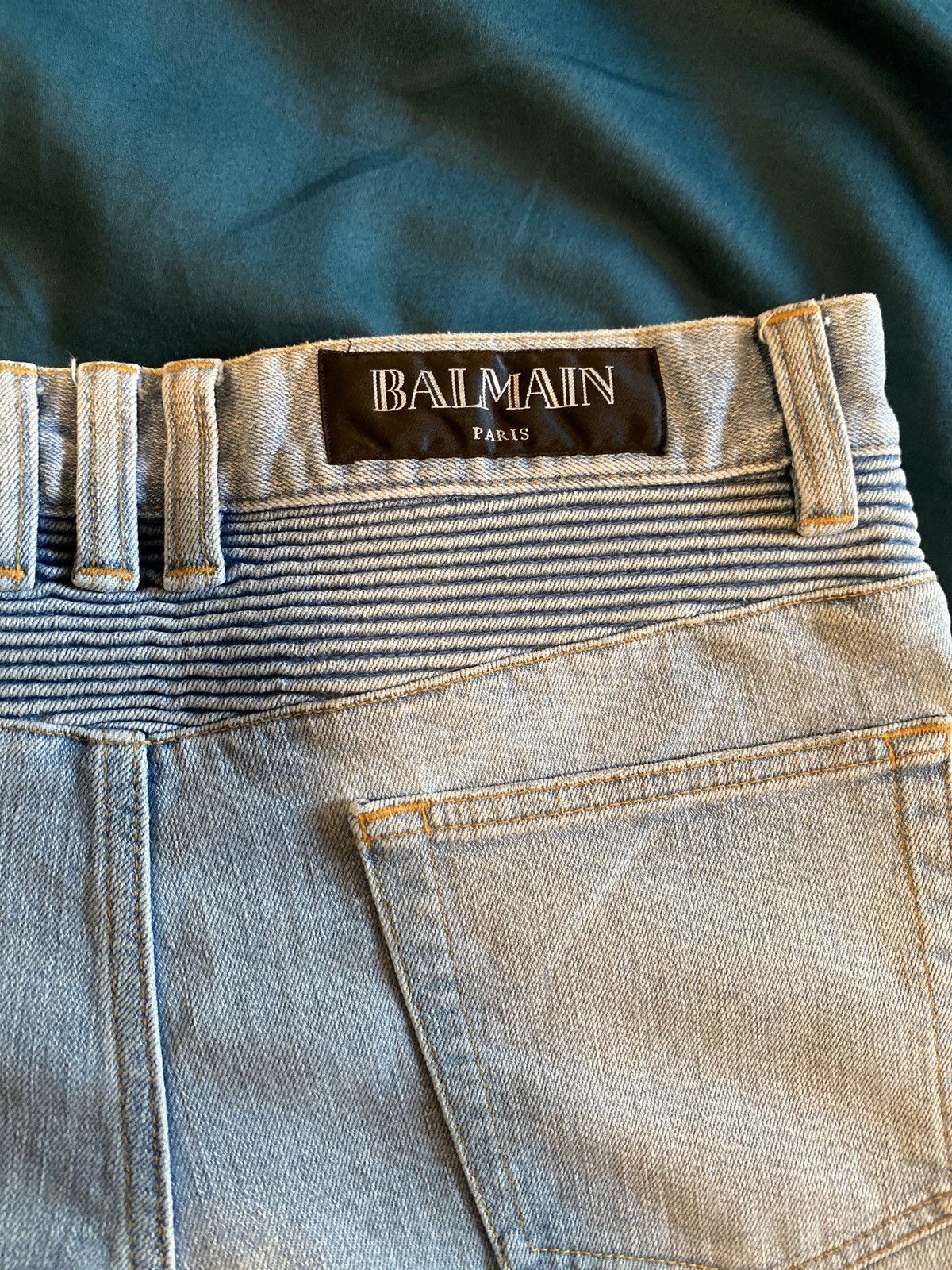 image of Balmain Biker Light Blue, Men's (Size 30)