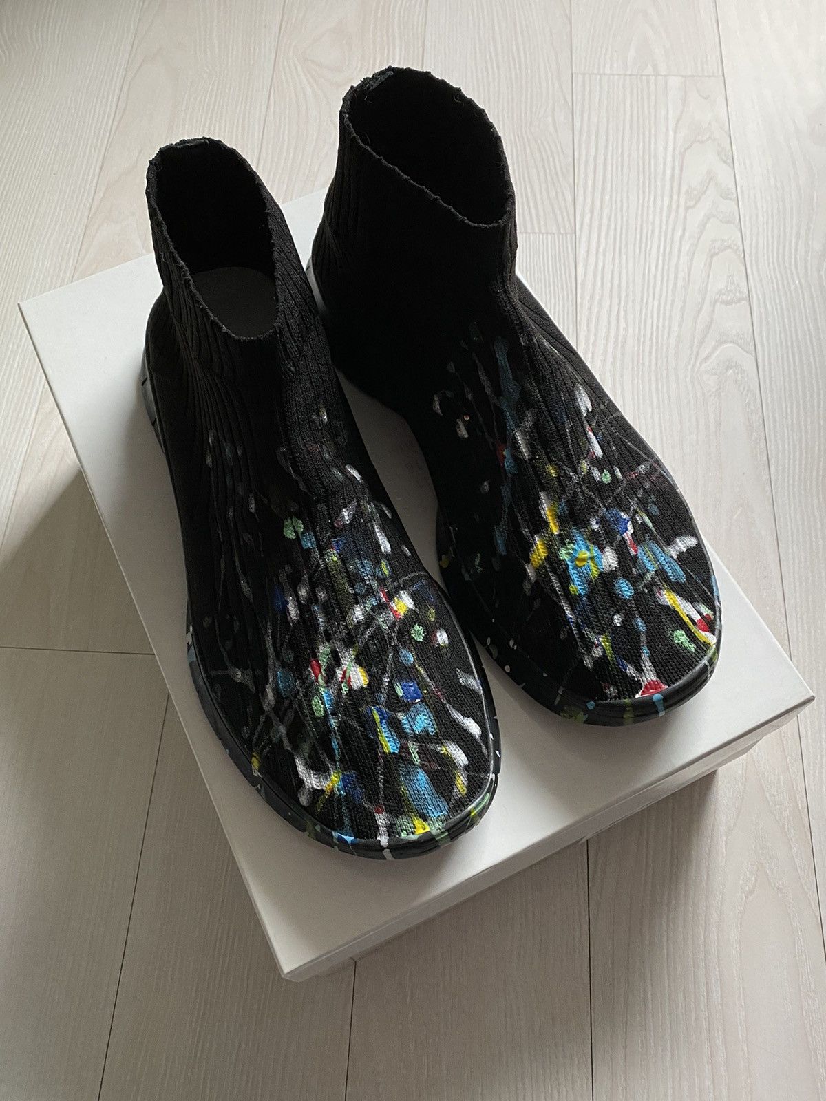 Maison Margiela Paint splattered socks runner 42 Footwear