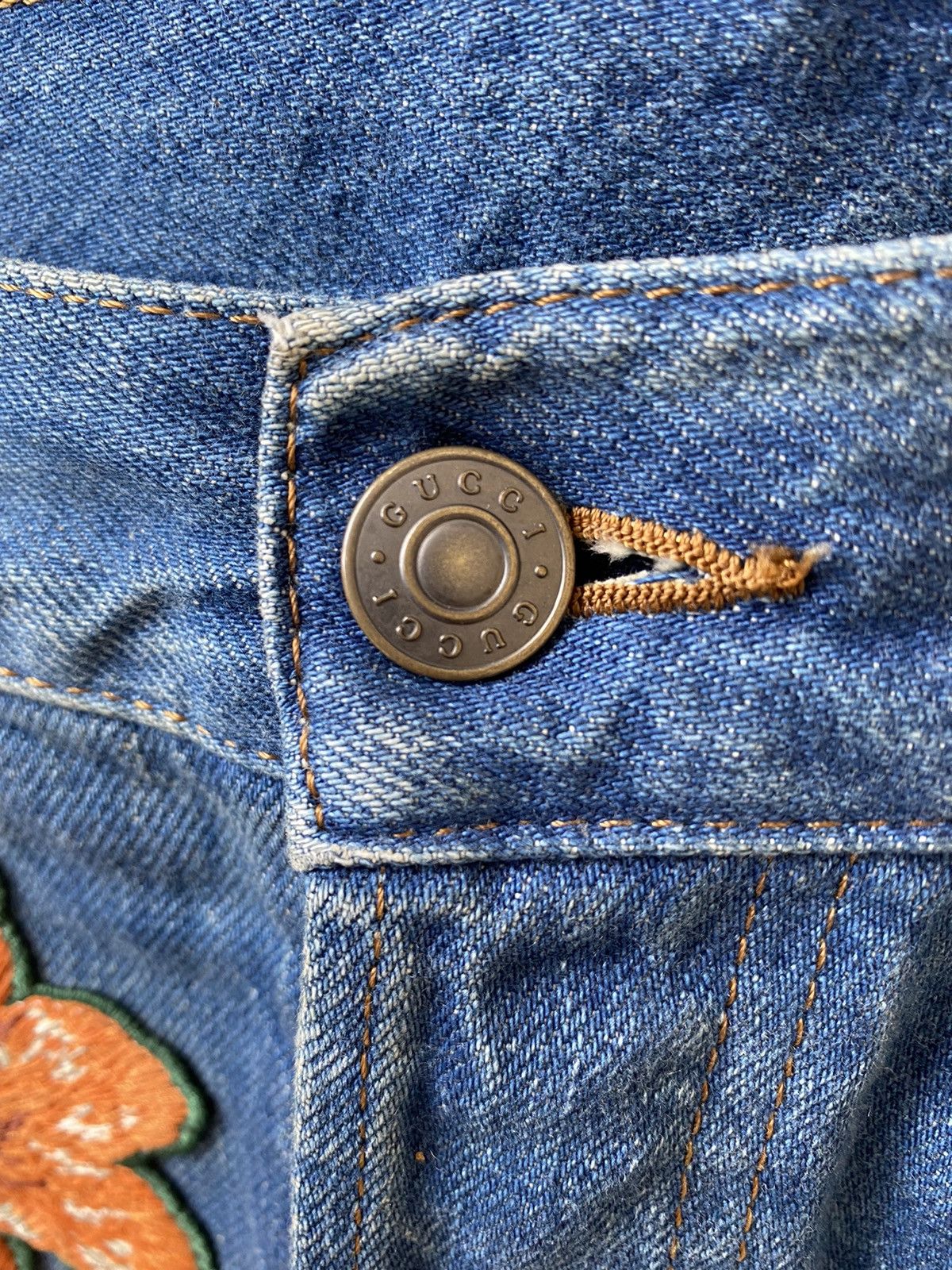 Gucci Snake Embroidered Jeans Size US 31 - 5 Thumbnail