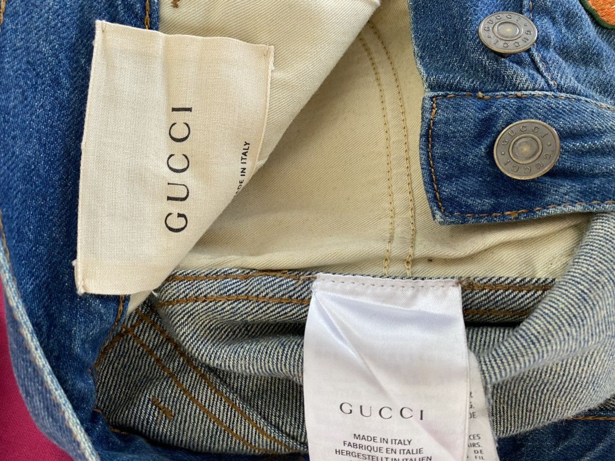 Gucci Snake Embroidered Jeans Size US 31 - 8 Thumbnail