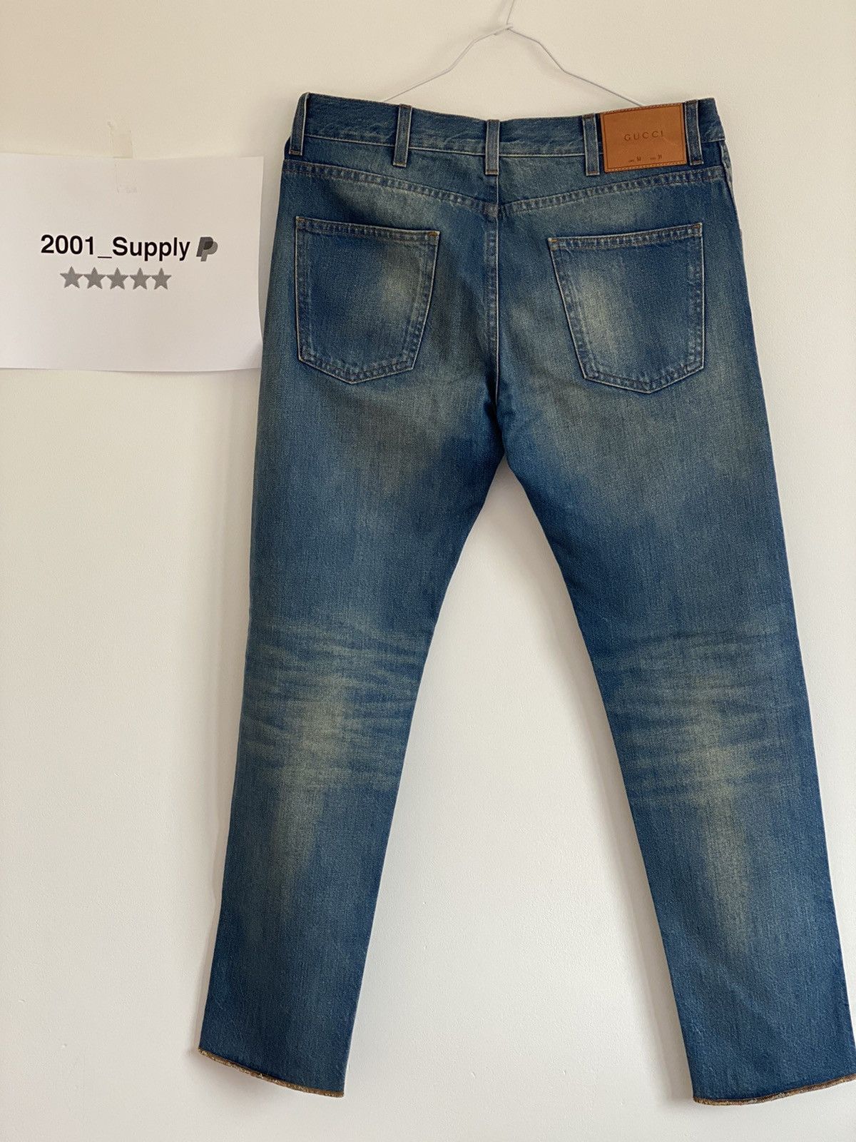 Gucci Snake Embroidered Jeans Size US 31 - 2 Thumbnail
