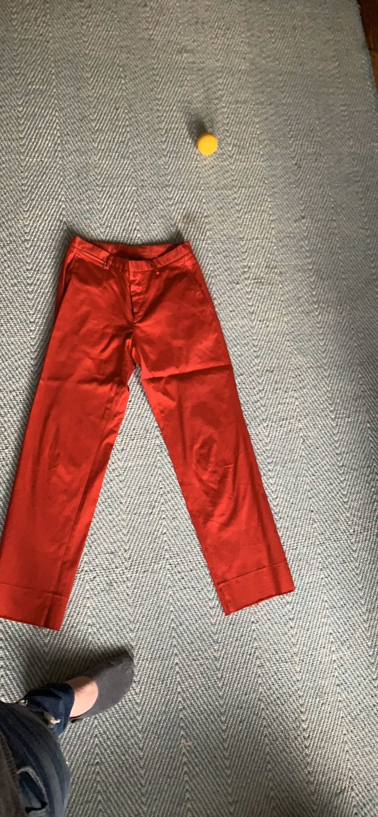 Jil Sander Jil Sander Red Cotton Trousers Size US 30 / EU 46 - 4 Thumbnail