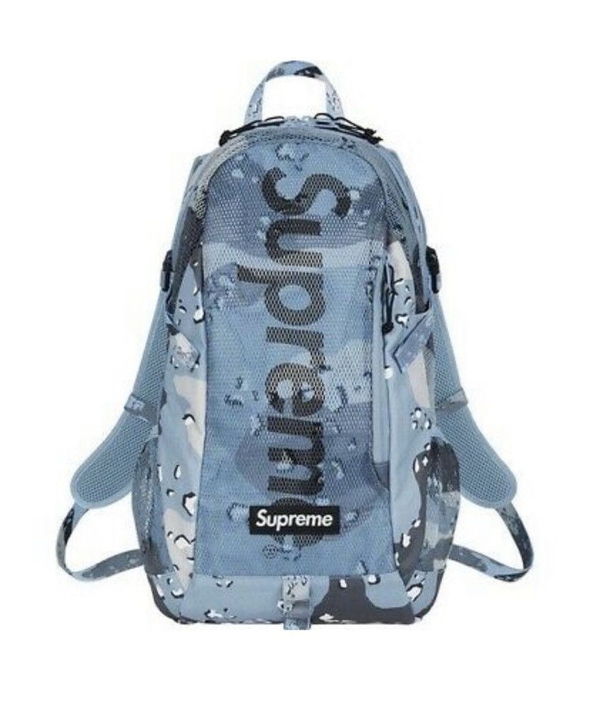 Supreme Blue Camo BackPack  Camo backpack, Blue camo, Supreme bag