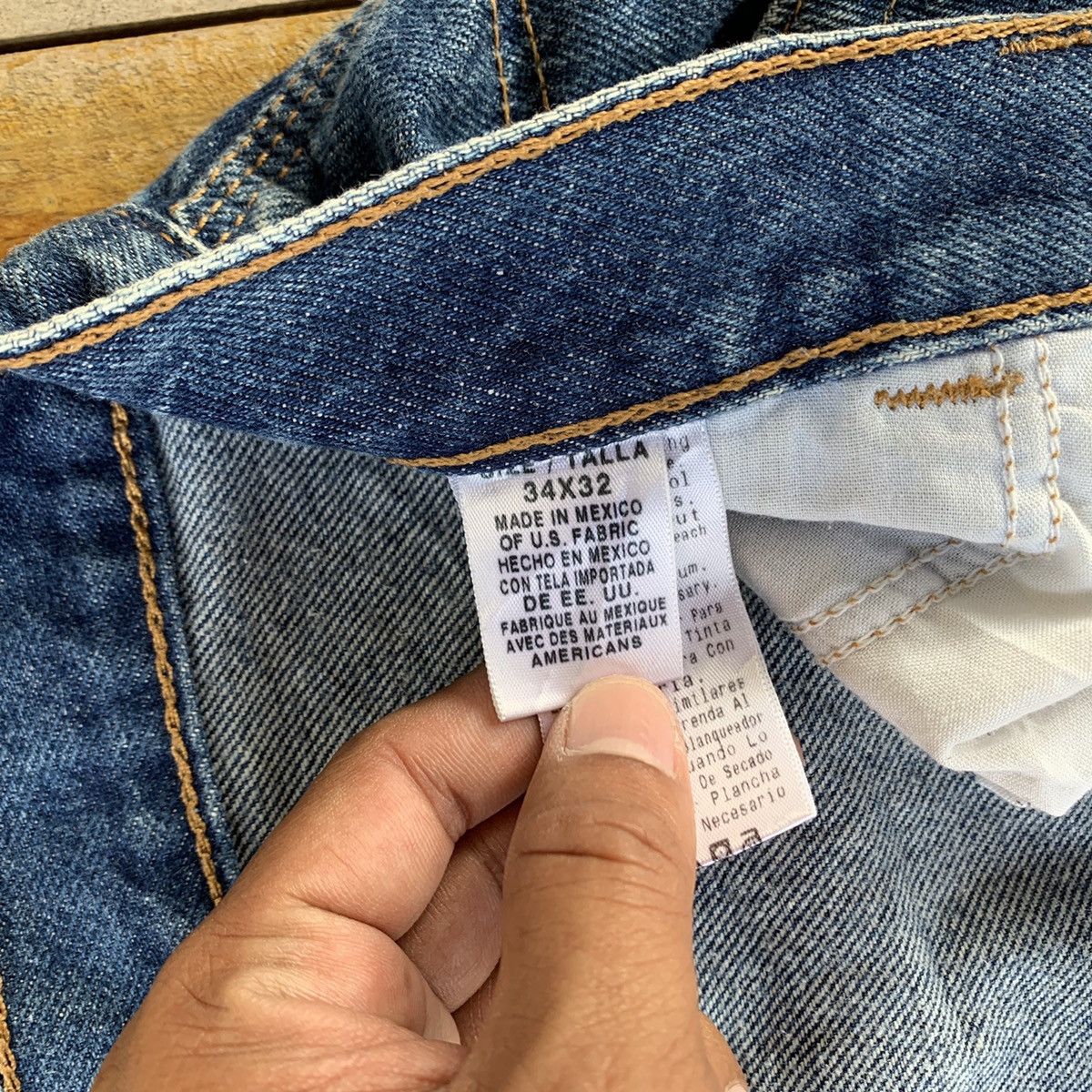 Dkny denim jeans with skull bead