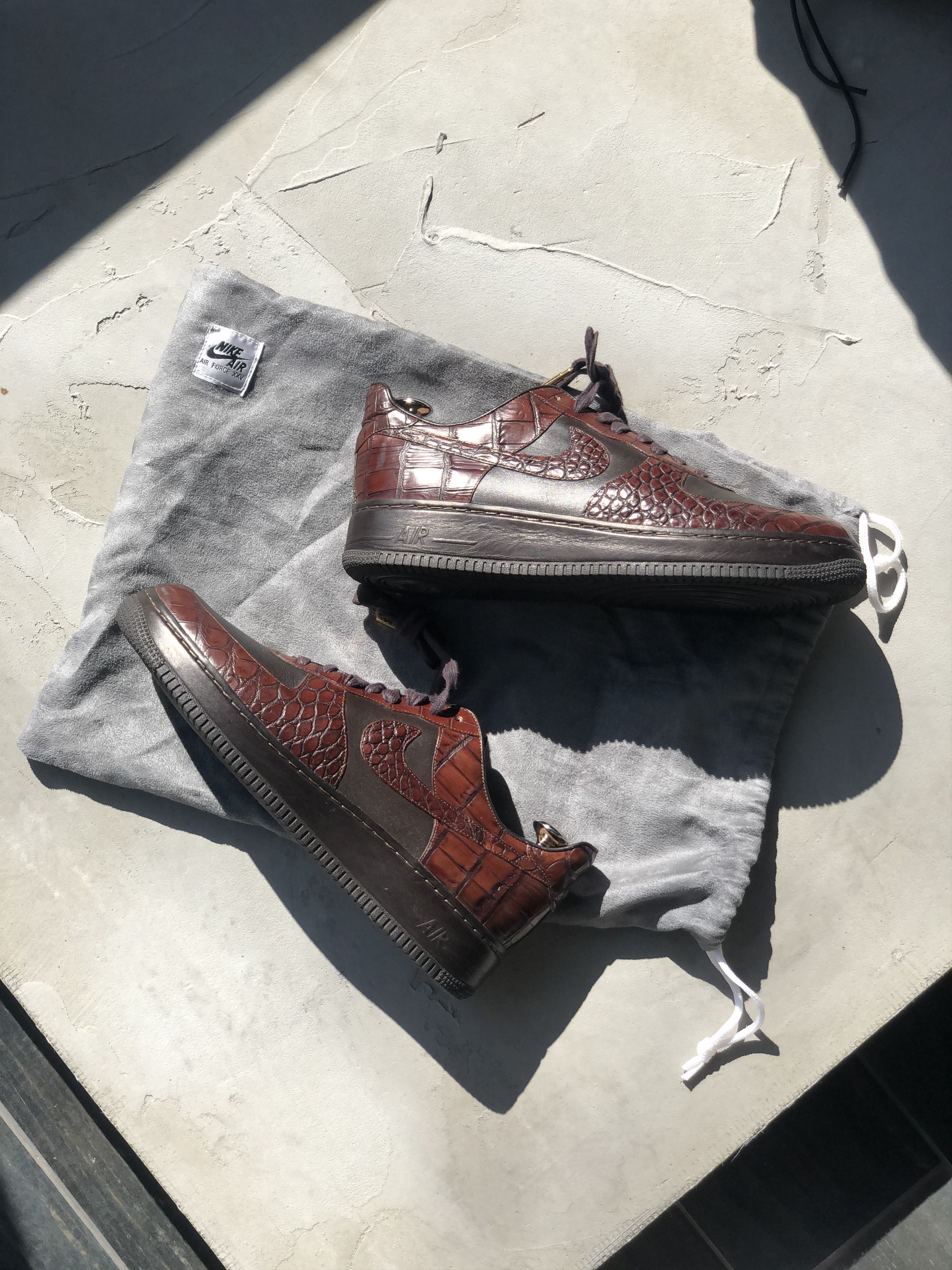 air force 1 crocodile white