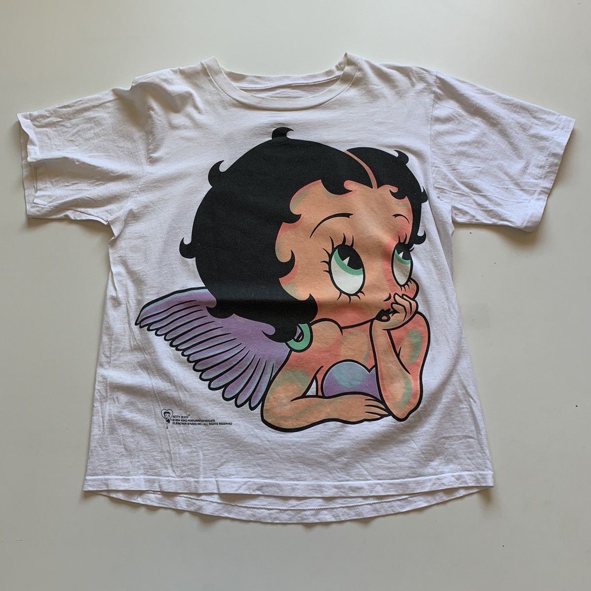 専用90s BETTY BOOP Tシャツ ANGEL ベティ 90s Betty Boop Angel Tシャツ 両面 天使 - メルカリ