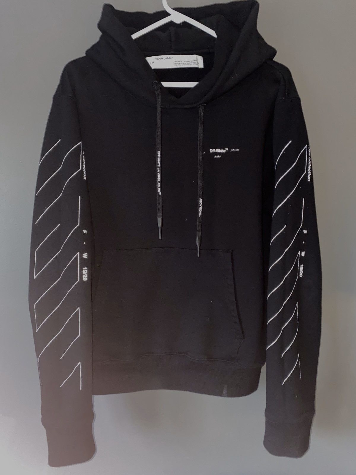 Off White FW19 3M Unfinished Hoodie Black Grailed