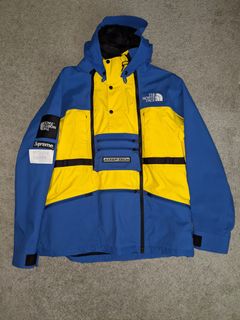 North face jacket blue hotsell and yellow