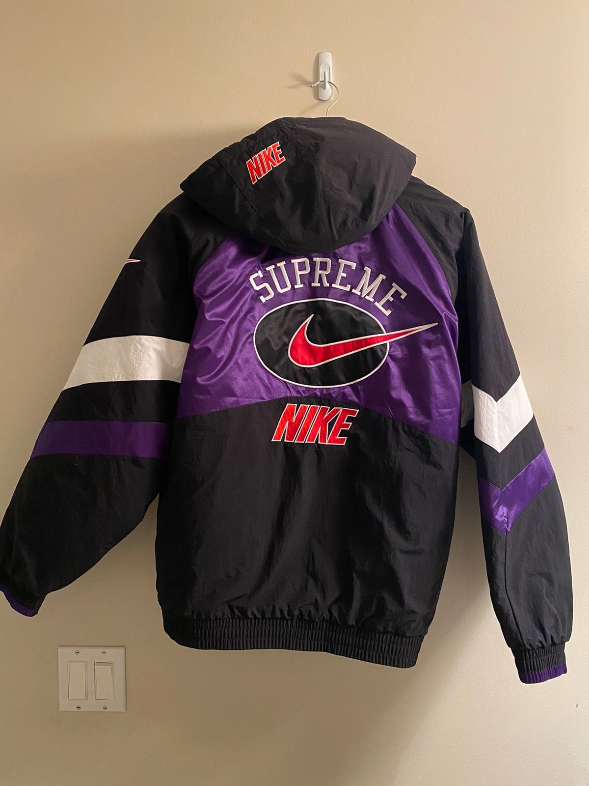 Supreme Supreme x Nike Hooded Sport Jacket Purple Large | Grailed