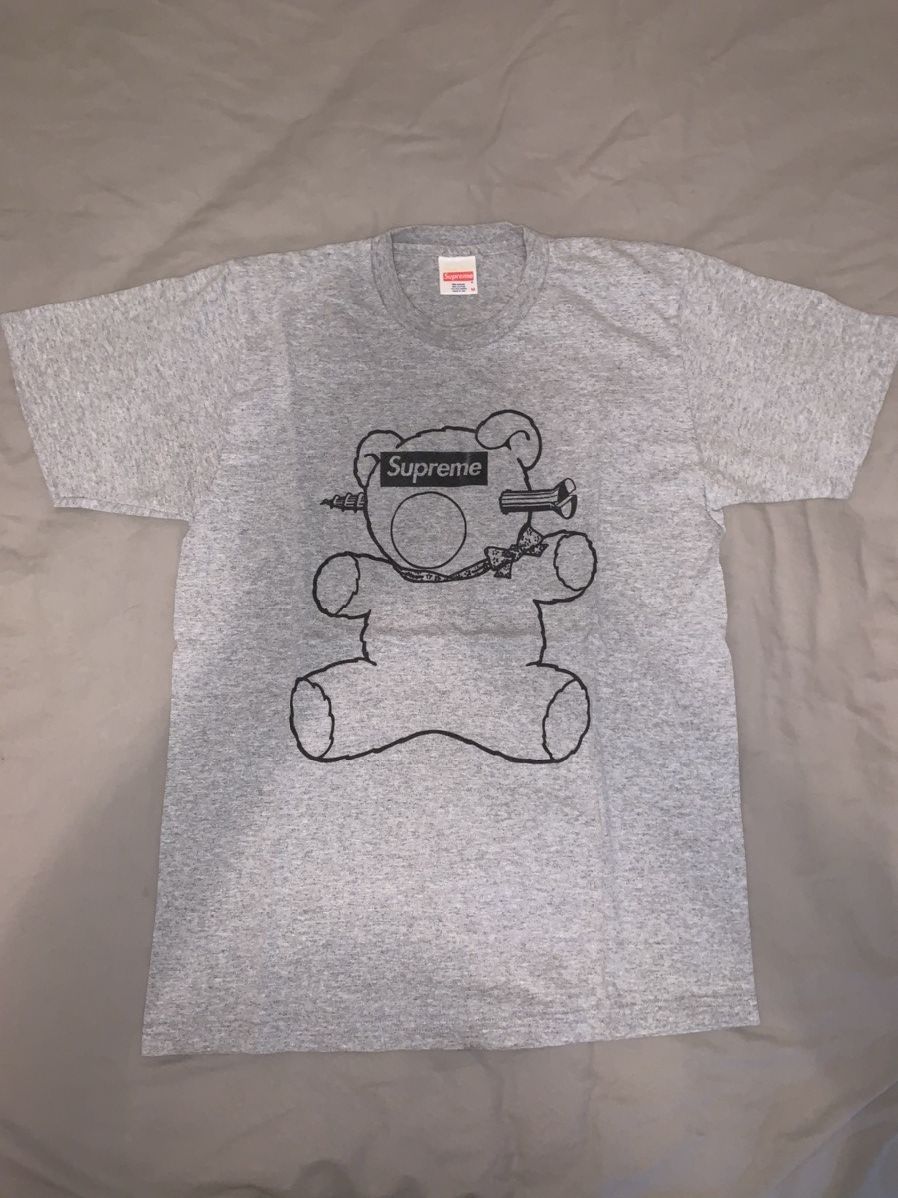 Supreme x Undercover Bear Box Logo Tee SS15 Grey Size Large