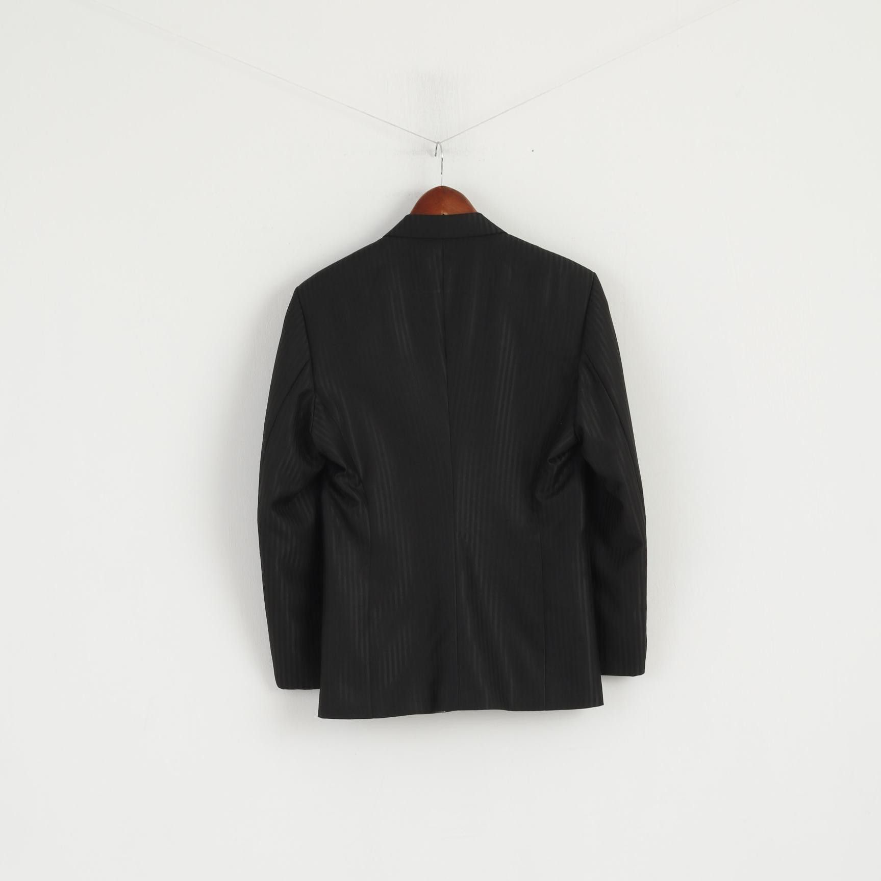 Giorgio Armani Giorgio Armani Men S Blazer Black Shiny Striped 6887 Size 38R - 6 Thumbnail
