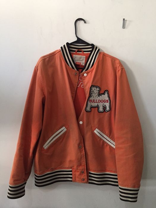 Supreme bulldog hot sale varsity jacket