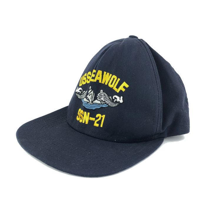 Vintage Vintage USS Seawolf SSN-201 Blue Snapback Hat Made in USA | Grailed