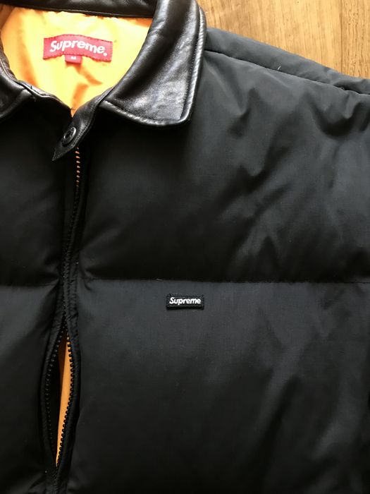 Supreme 19FW Leather Collar Puffy Jacket-