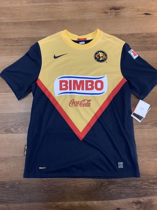 Nike FIT Dry Club America Soccer Jersey Coca Cola Bimbo Corona Men's  Size M Blue