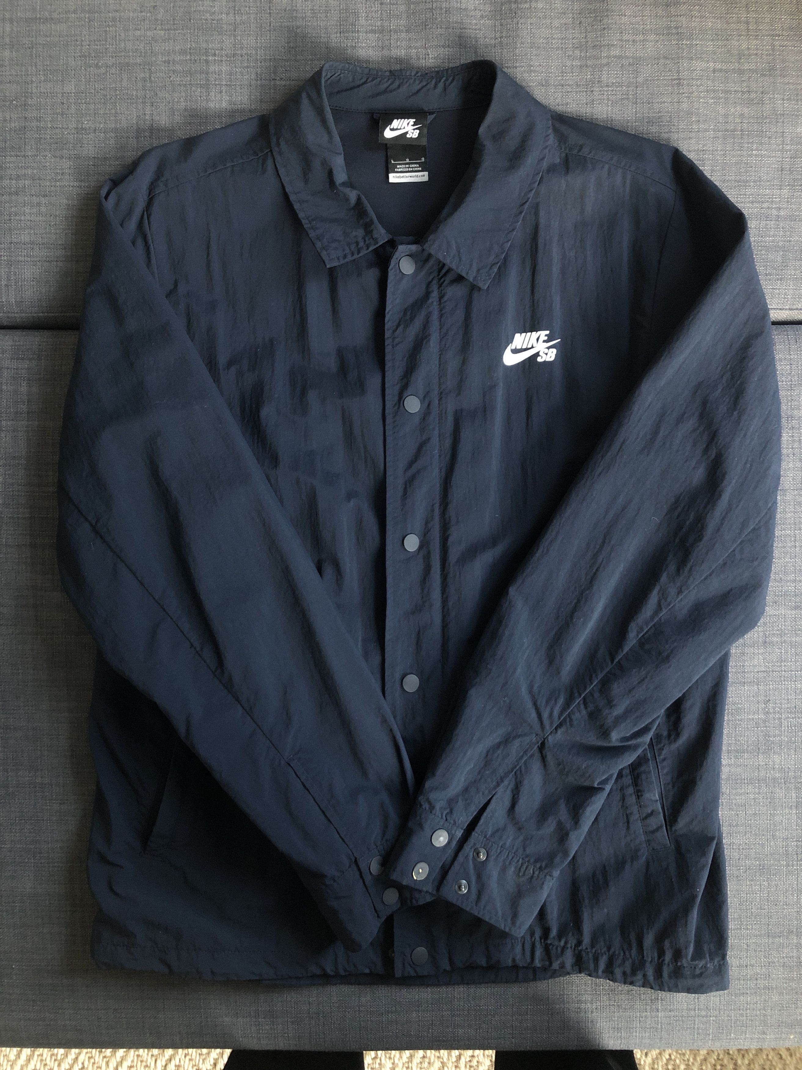 Nike SB Coach Jacket Size shops Small Rare Navy Blue