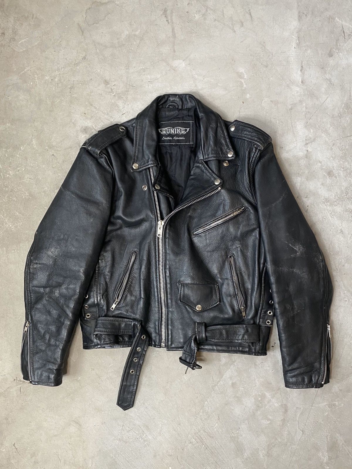 Vintage 90s Unik Leather Jacket | Grailed