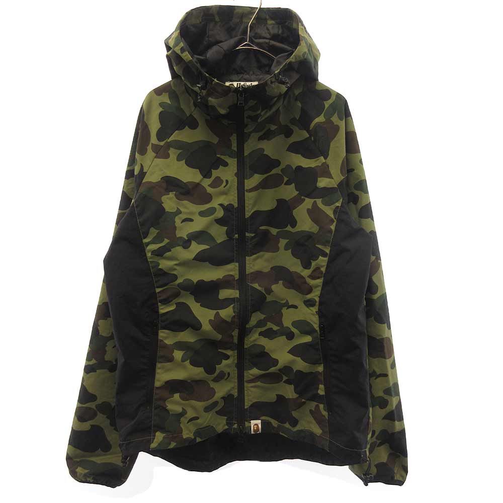 Bape Jacket Green Camouflage switch zip parka | Grailed