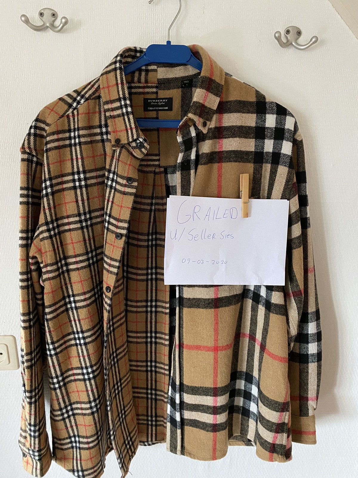 Gosha Rubchinskiy Gosha X Burberry Check Split Flannel Shirt Grailed