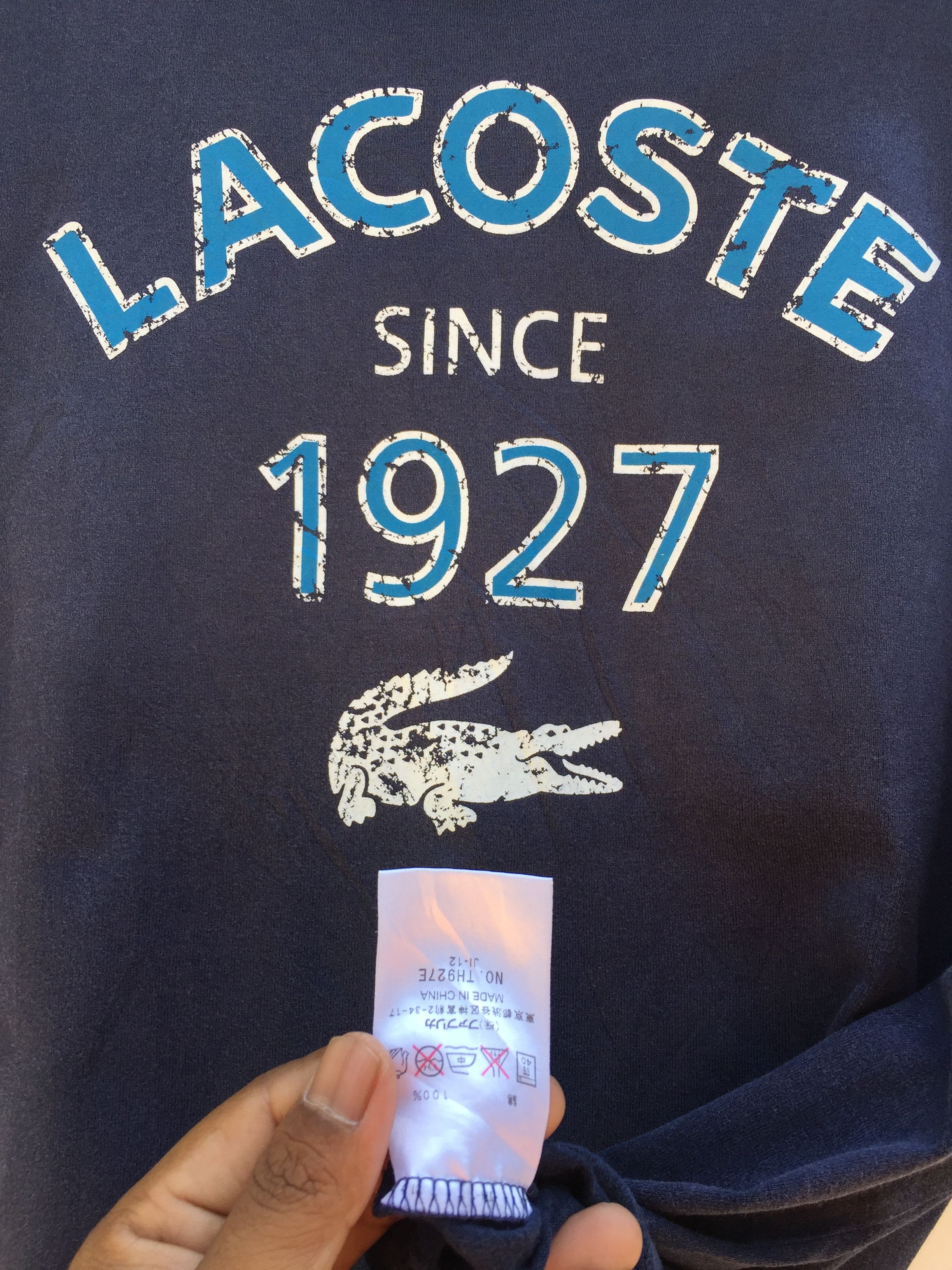 Lacoste Vintage LACOSTE T Shirt Spell Out BigLogo Size US M / EU 48-50 / 2 - 7 Thumbnail
