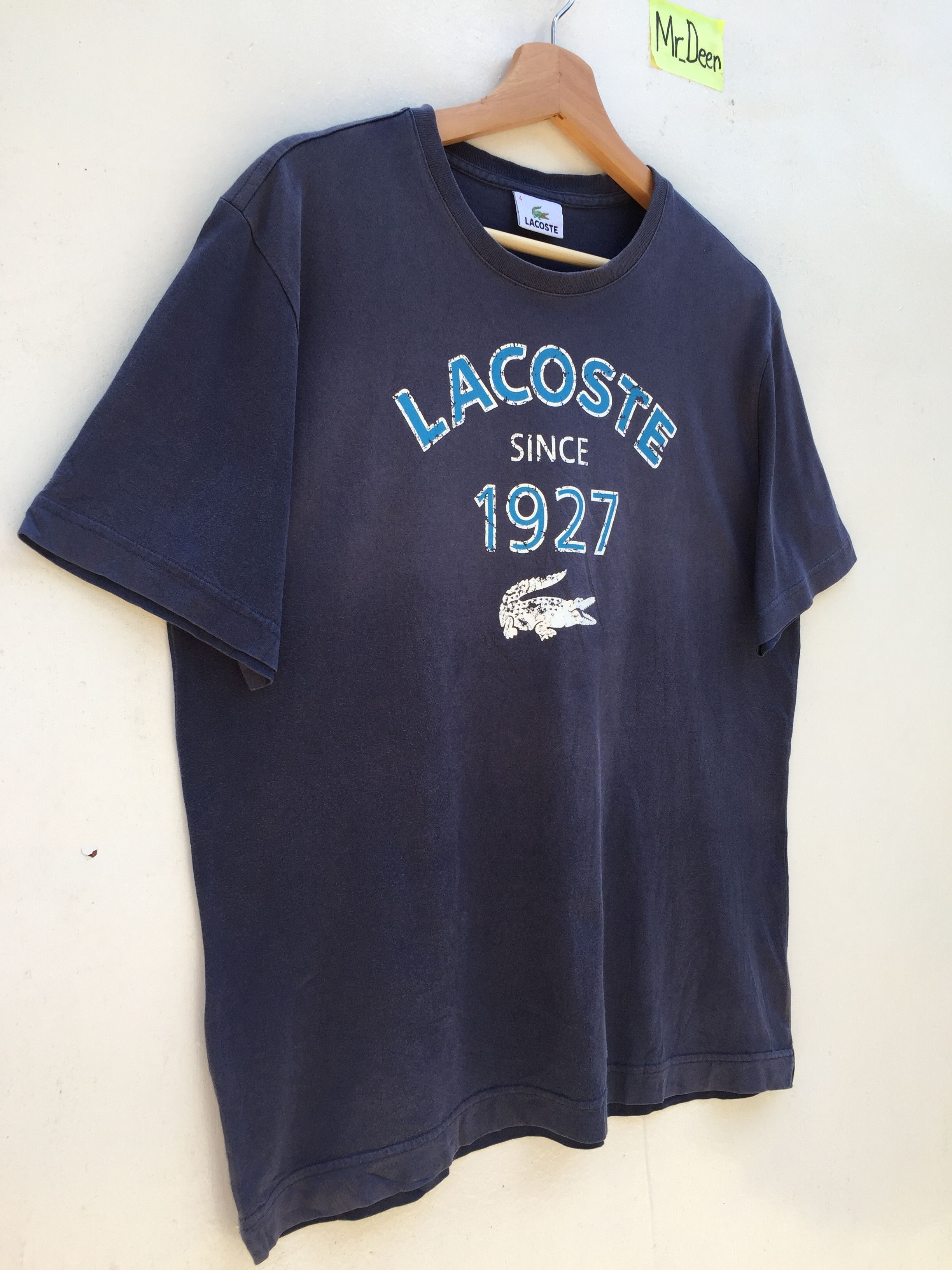 Lacoste Vintage LACOSTE T Shirt Spell Out BigLogo Size US M / EU 48-50 / 2 - 2 Thumbnail