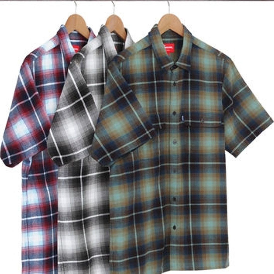 Supreme Shadow Plaid Short Sleeve Flannel Button Up SS16 | Grailed